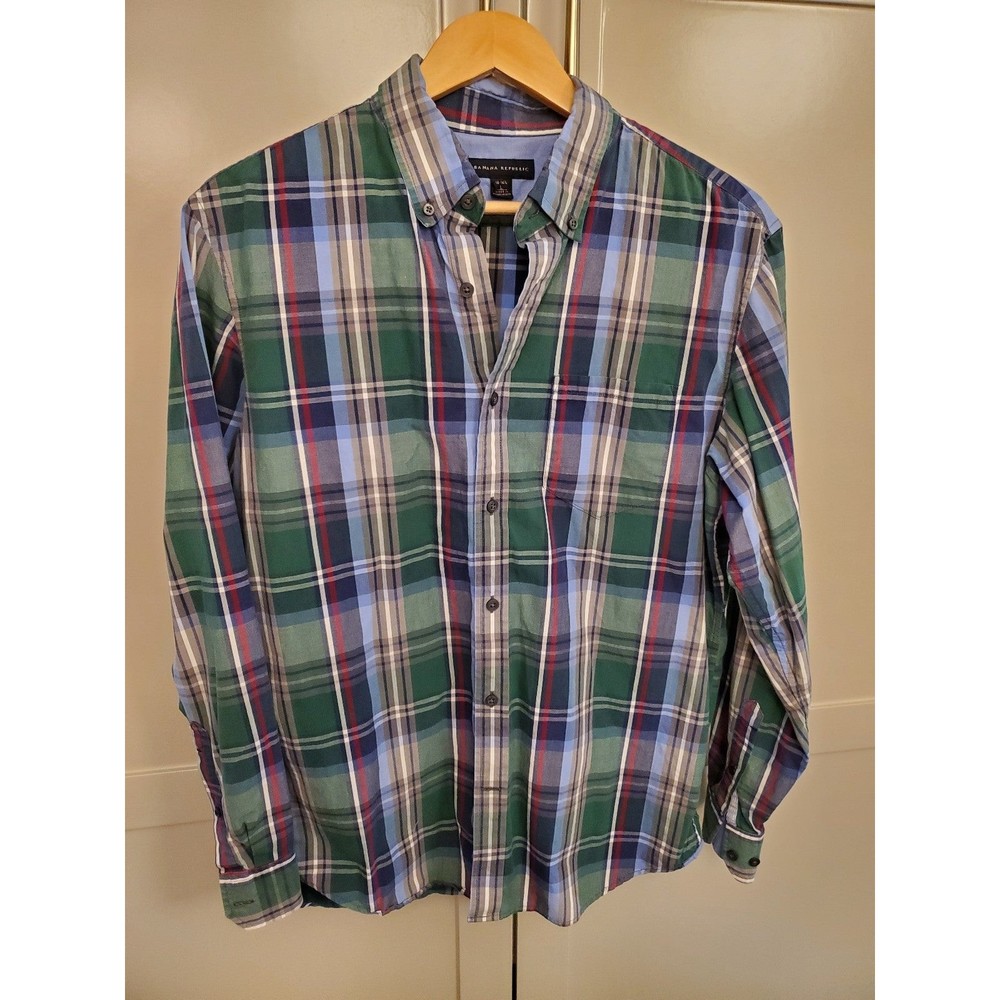 Banana Republic - Men's Plaid Button Down - Sz L